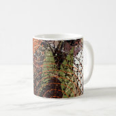 抽象芸術混合メディ自然ア色 コーヒーマグカップ (正面右)