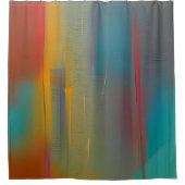 抽象芸術混色 シャワーカーテン (正面)