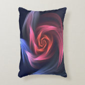 抽象芸術渦のシェイプ赤と青 アクセントクッション (正面(垂直))