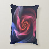 抽象芸術渦のシェイプ赤と青 アクセントクッション (裏面(縦))