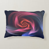 抽象芸術渦のシェイプ赤と青 アクセントクッション (裏面)