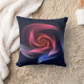 抽象芸術渦のシェイプ赤と青 クッション (ブランケット)