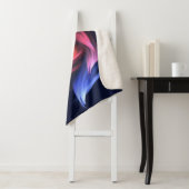 抽象芸術渦のシェイプ赤と青 シェルパブランケット (インサイチュ)