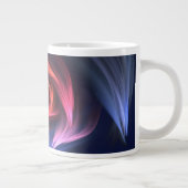 抽象芸術渦のシェイプ赤と青 ジャンボコーヒーマグカップ (右)