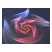 抽象芸術渦のシェイプ赤と青 テーブルクロス (正面(横))