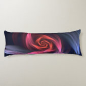 抽象芸術渦のシェイプ赤と青 ボディピロー (裏面)