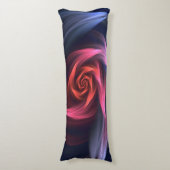 抽象芸術渦のシェイプ赤と青 ボディピロー (正面縦)