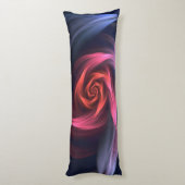 抽象芸術渦のシェイプ赤と青 ボディピロー (裏面 (縦))