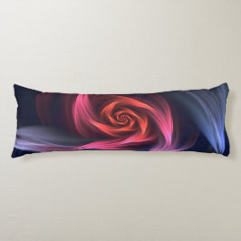 抽象芸術渦のシェイプ赤と青 ボディピロー