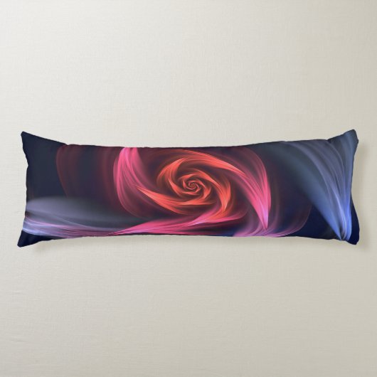 抽象芸術渦のシェイプ赤と青 ボディピロー (正面)