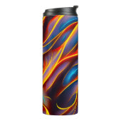 抽象芸術渦の青い赤い炎 タンブラー (回転左)