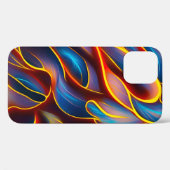 抽象芸術渦の青い赤い炎 Case-Mate iPhoneケース (裏面 (横))