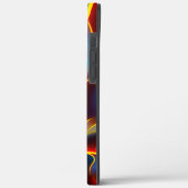 抽象芸術渦の青い赤い炎 Case-Mate iPhoneケース (裏面 / 左)