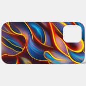 抽象芸術渦の青い赤い炎 Case-Mate iPhoneケース (裏面 (横))