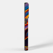 抽象芸術渦の青い赤い炎 Case-Mate iPhoneケース (裏面 / 右)