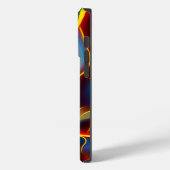 抽象芸術渦の青い赤い炎 Case-Mate iPhoneケース (裏面 / 左)