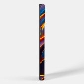 抽象芸術渦の青い赤い炎 Case-Mate iPhoneケース (裏面 / 右)