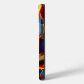 抽象芸術渦の青い赤い炎 Case-Mate iPhoneケース (裏面 / 左)