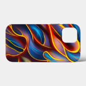 抽象芸術渦の青い赤い炎 Case-Mate iPhoneケース (裏面 (横))