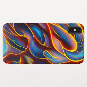 抽象芸術渦の青い赤い炎 Case-Mate iPhoneケース (裏面(横))