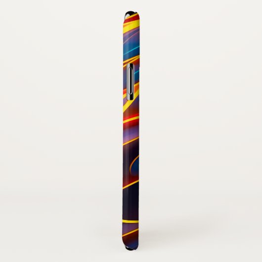 抽象芸術渦の青い赤い炎 Case-Mate iPhoneケース (裏面/右)