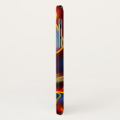 抽象芸術渦の青い赤い炎 Case-Mate iPhoneケース (裏面/左)