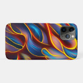 抽象芸術渦の青い赤い炎 Case-Mate iPhoneケース (裏面(横))