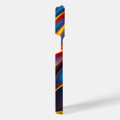 抽象芸術渦の青い赤い炎 iPhoneケース (右側面)