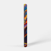 抽象芸術渦の青い赤い炎 SAMSUNG GALAXYケース (右側面)