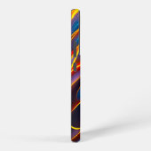 抽象芸術渦の青い赤い炎 SAMSUNG GALAXYケース (右側面)