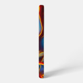 抽象芸術渦の青い赤い炎 SAMSUNG GALAXYケース (左側面)