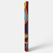 抽象芸術渦の青い赤い炎 SAMSUNG GALAXYケース (裏面横)