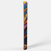 抽象芸術渦の青い赤い炎 SAMSUNG GALAXYケース (右側面)