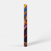 抽象芸術渦の青い赤い炎 SAMSUNG GALAXYケース (右側面)