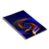 抽象芸術渦シェイプブルーオレンジ ノートブック (右側)
