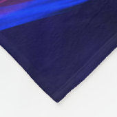 抽象芸術渦シェイプブルーオレンジ フリースブランケット (角)