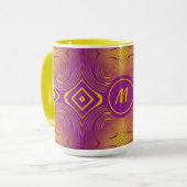 抽象芸術渦モダン模様 マグカップ (正面左)