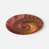 抽象芸術渦巻きフラクタル ペーパープレート (アングル)