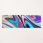 抽象芸術渦巻き大理石パターン ヨガマット (正面(横))