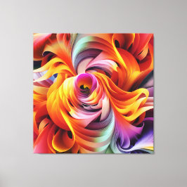 抽象芸術渦巻き形状 キャンバスプリント