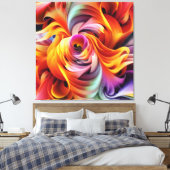 抽象芸術渦巻き形状 キャンバスプリント (インサイチュ (寝室))