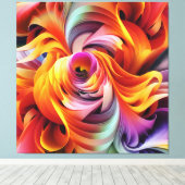 抽象芸術渦巻き形状 キャンバスプリント (インサイチュ (ウッドフロア))