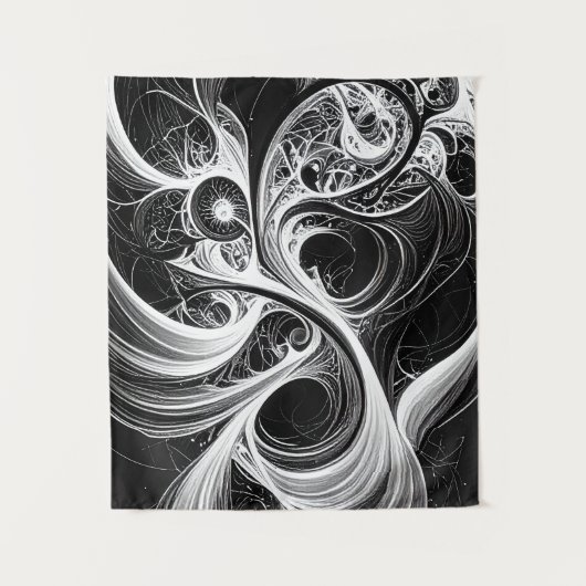 抽象芸術渦巻き心ネットワークのタペストリー タペストリー (正面)