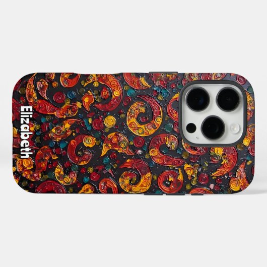 抽象芸術渦巻き旋回とらせん状 Case-Mate iPhoneケース (裏面 (横))