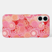 抽象芸術渦巻き模様，ピンク，珊瑚，桃 Case-Mate iPhoneケース (裏面 (横))