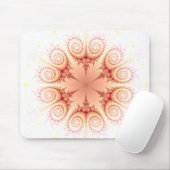 抽象芸術渦巻き花フラクタルデザイン マウスパッド (マウス)