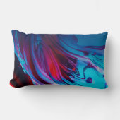 抽象芸術渦巻き – 青い赤い紫のパタモダンーン ランバークッション (正面)