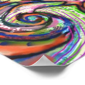 抽象芸術渦巻形のアートポスター ポスター (角)