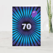 抽象芸術渦70誕生日 カード (正面)