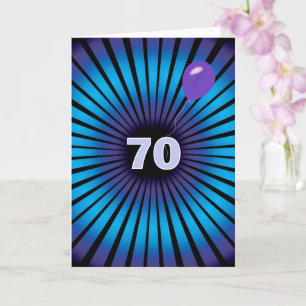 抽象芸術渦70誕生日 カード